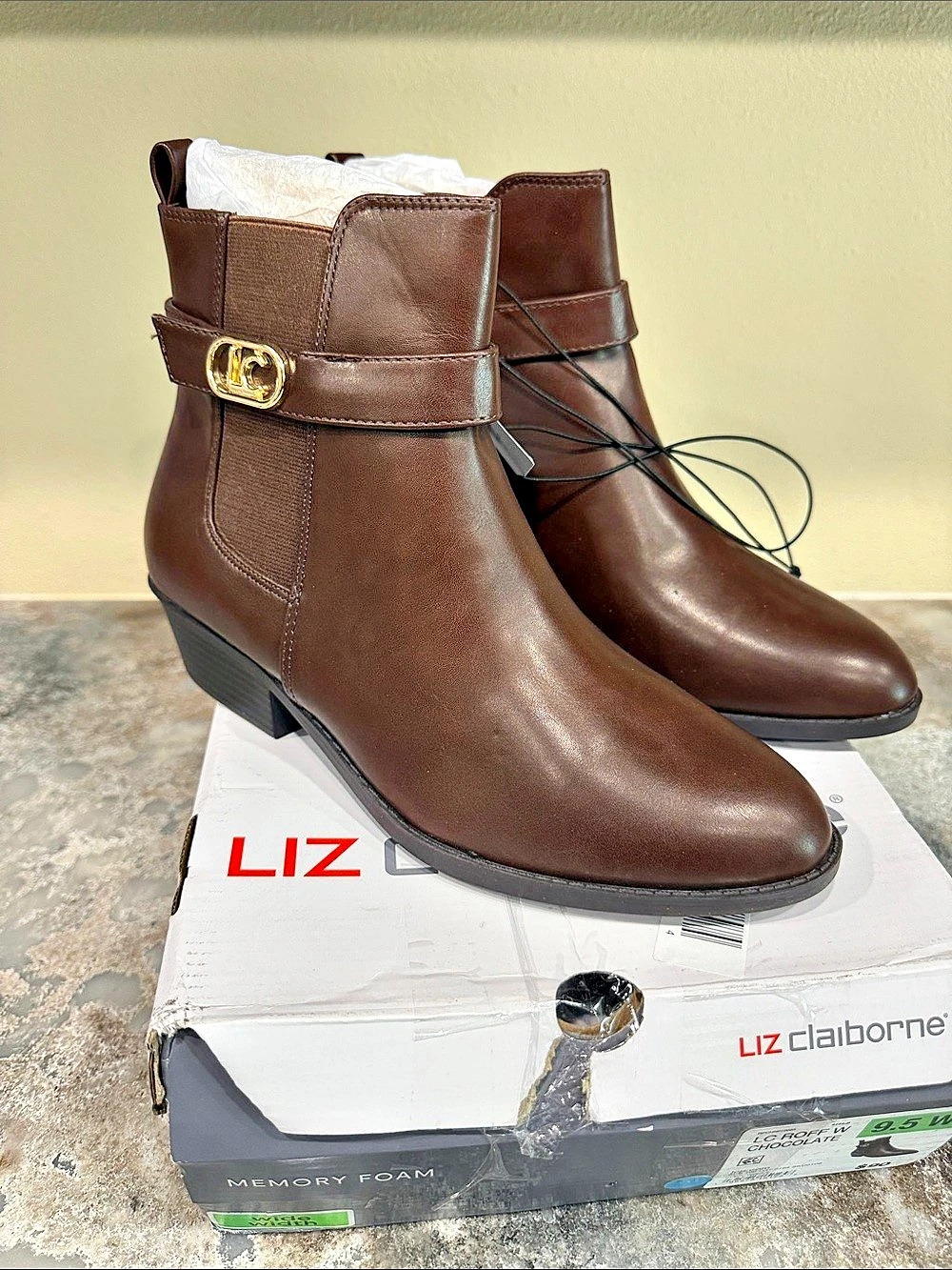 Liz Claiborne Roff Brown Ankle Boots US 9.5W